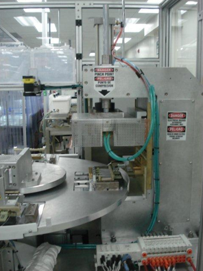Rotary rf welding machine C-frame press